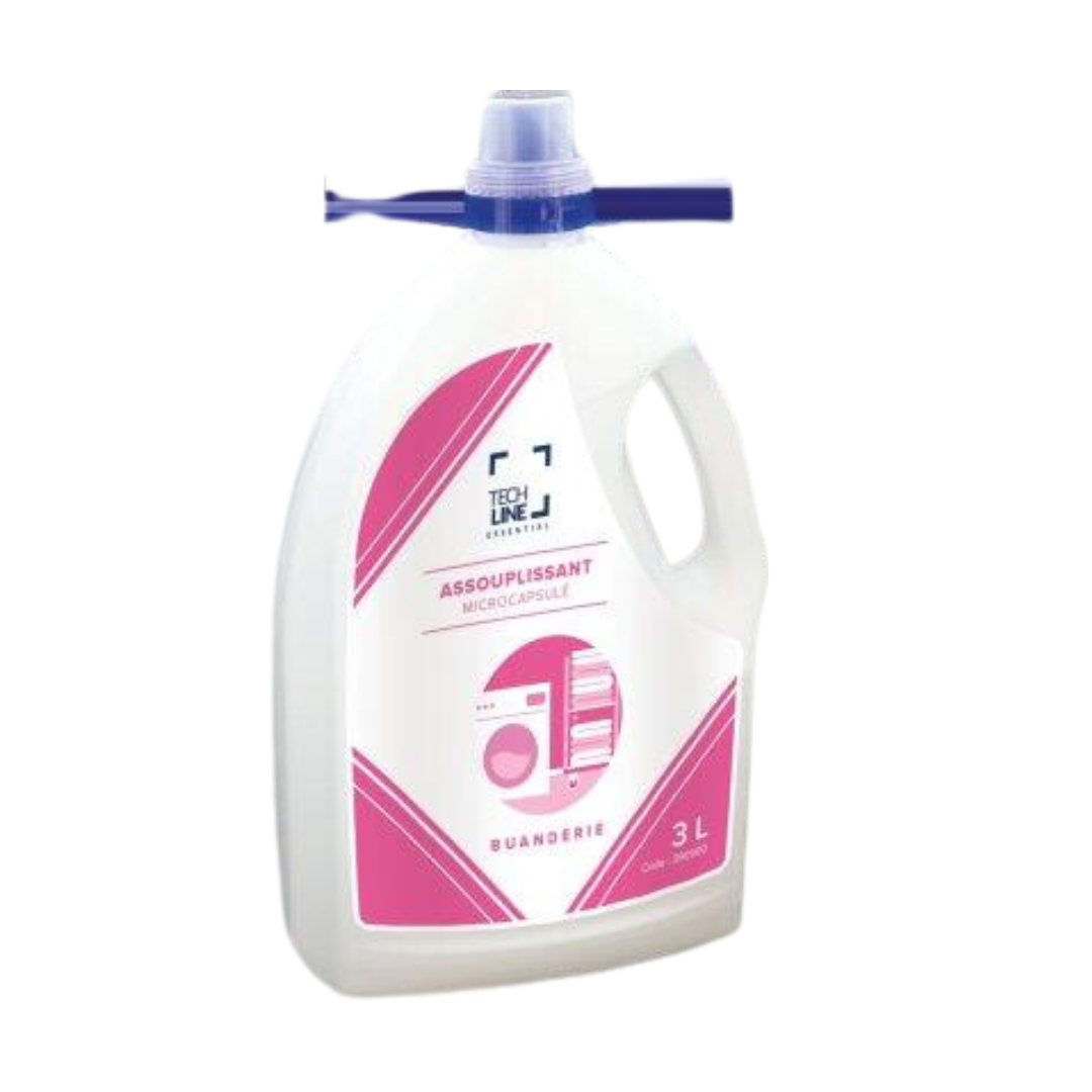 Assouplissant Microcapsule Techline 3L : Fraîcheur Durable et Linge Doux