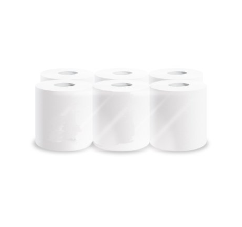 Bobine à dévidage central 450 formats – 2 plis – pack de 6