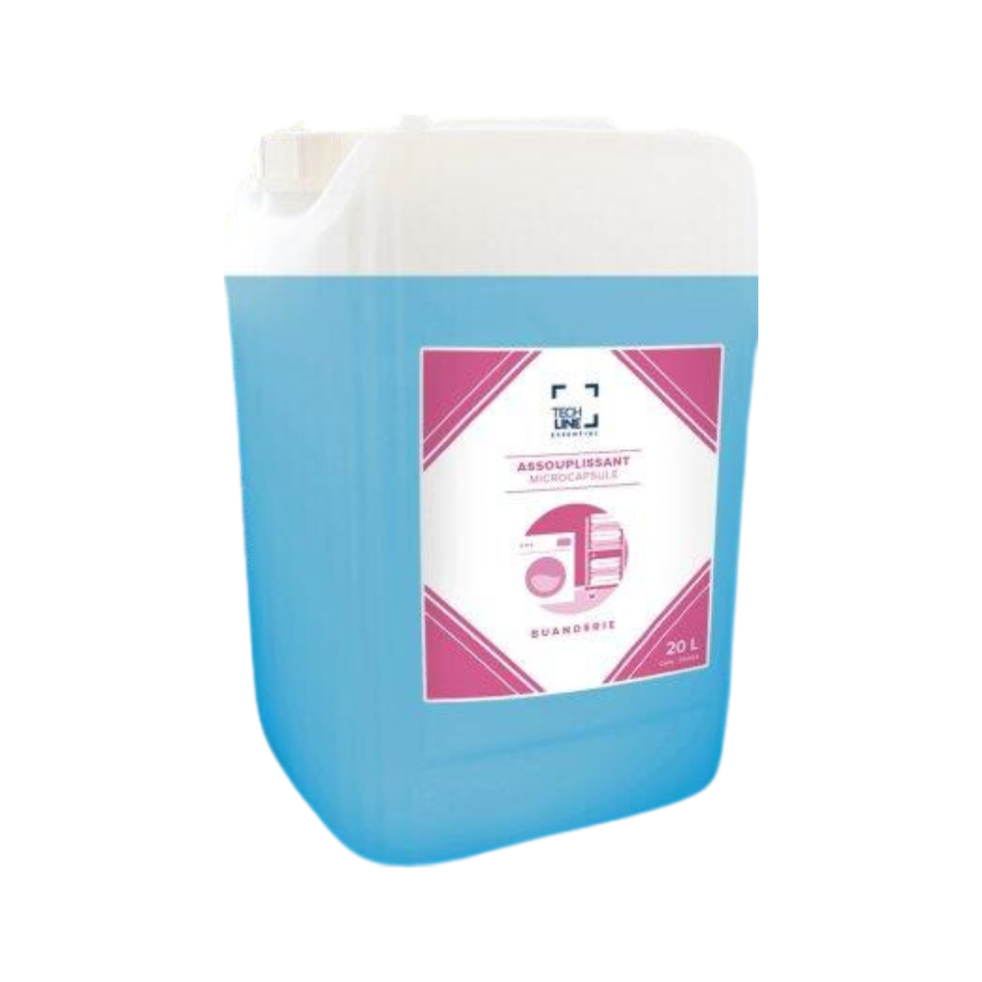 Assouplissant Microcapsule Techline 20L : Douceur Prolongée et Parfum Intense

