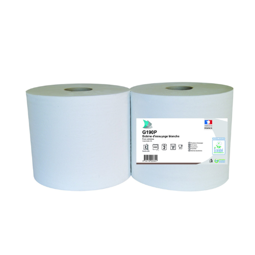 Bobine 1000FTS Blanc Techline 2 Plis 20x30 cm Ecolabel x2