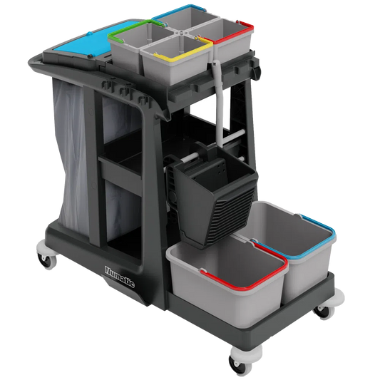 Chariot de Lavage Eco-Matic 3 avec Presse Verticale : Efficacité et Praticité Professionnelle